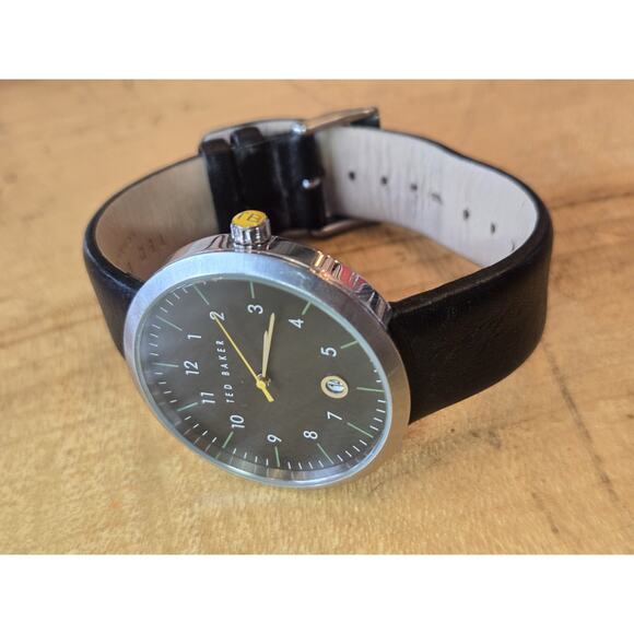 Ted Baker Gents Japanese Quartz Black Dial Leather Strap Men's Watch TE1092 - Picture 11 of 12